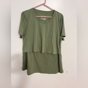 NWT Latched Mama Breastfeeding Friendly Maternity Shirt Sz 1X